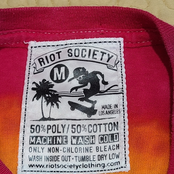 Riot Society California tie dye T shirt size M - Picture 3 of 4